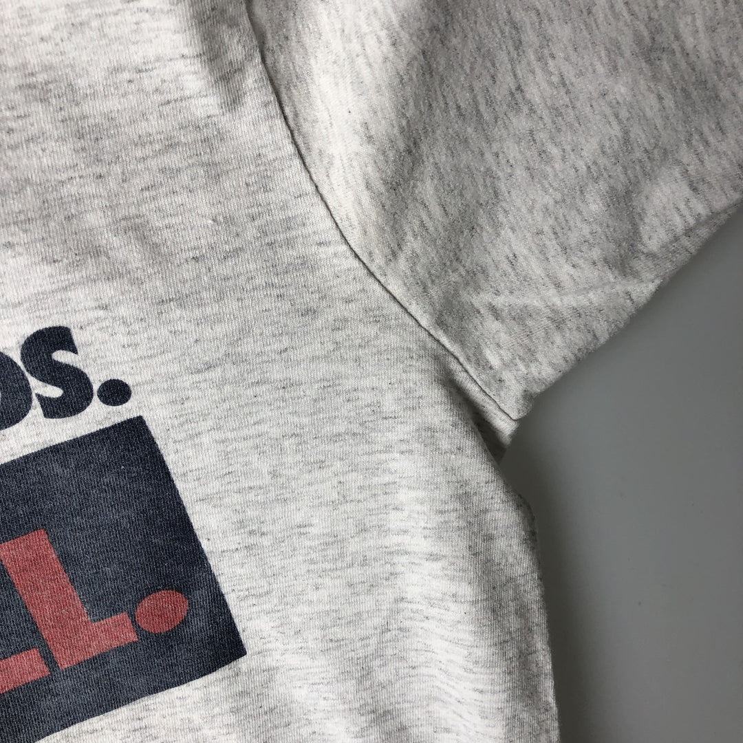 90'S Nike Silver Tag Message Sports Print T-Shirt, Made in USA, Men's XXL equivalent, Vintage cotton gray type Vintage Second Hand