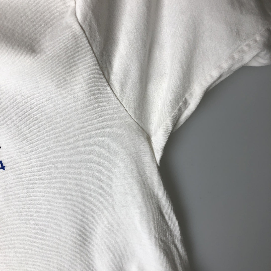 90'S Umbro Sports Print T-Shirt, Made in USA, Men's XL equivalent, Vintage cotton white type Vintage Second Hand