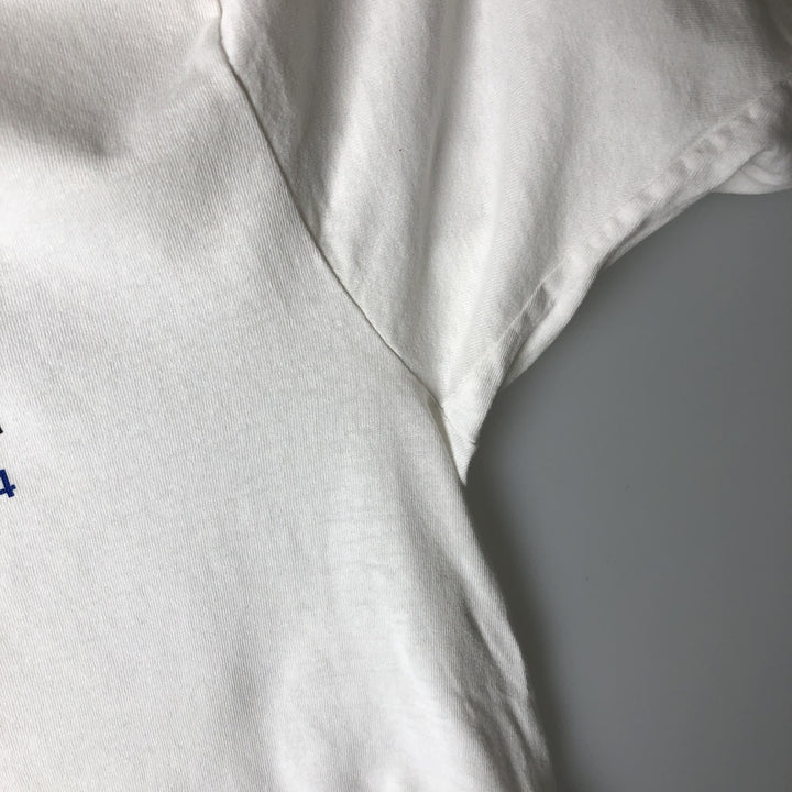 90'S Umbro Sports Print T-Shirt, Made in USA, Men's XL equivalent, Vintage cotton white type Vintage Second Hand