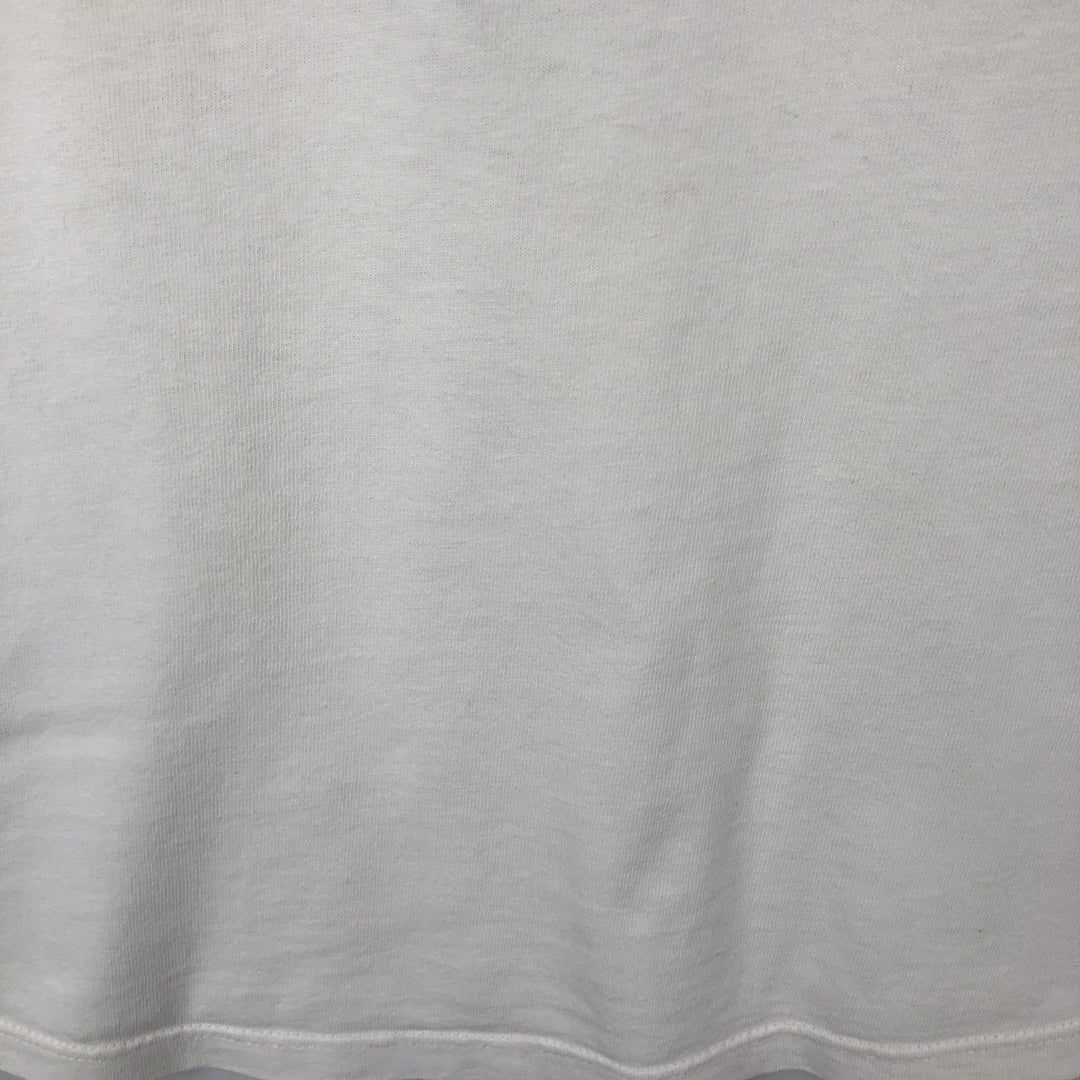 90'S Adidas BASKETBALL sports print T-shirt, made in Canada, men's size M equivalent, vintage. cotton white type Vintage Second Hand
