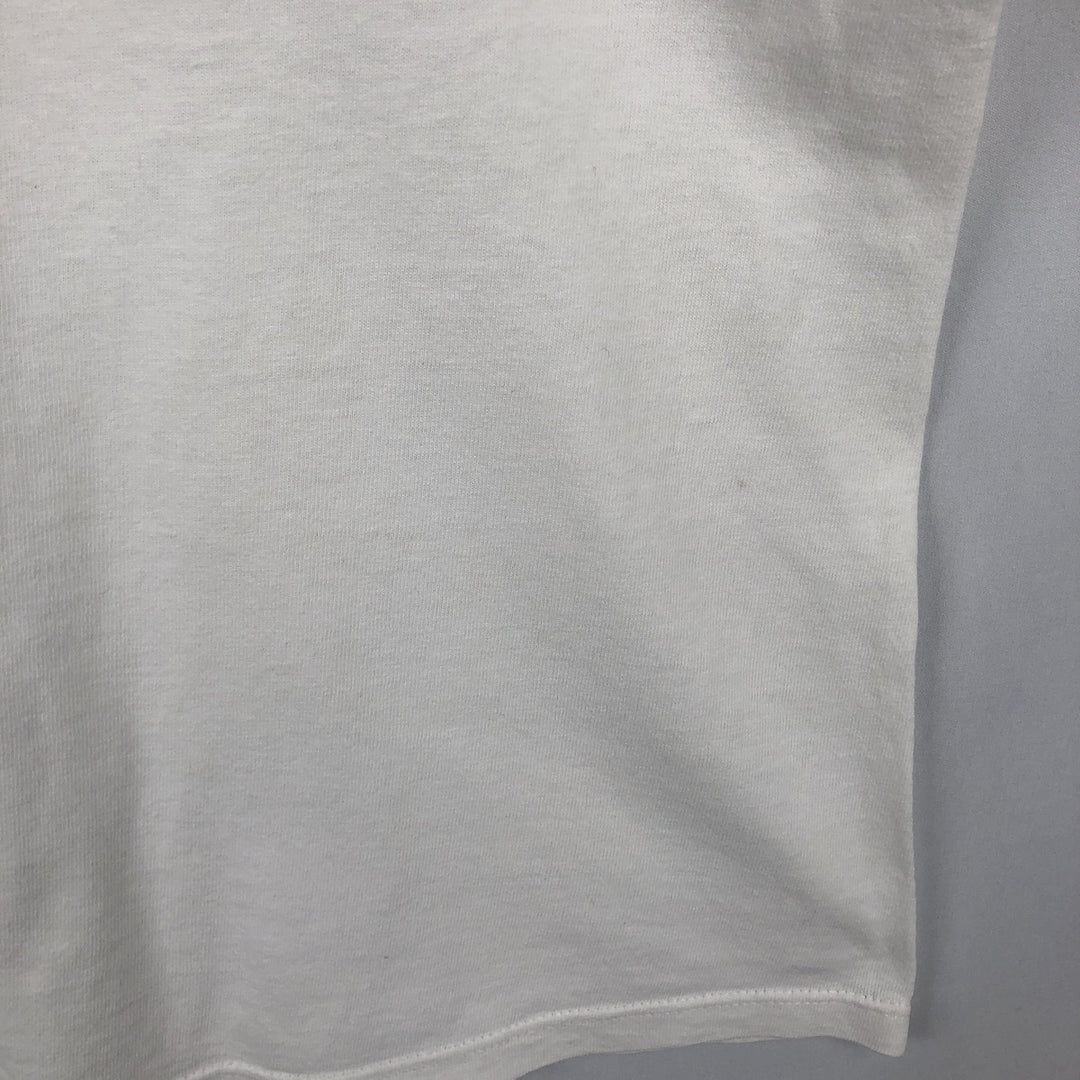 90'S Adidas BASKETBALL sports print T-shirt, made in Canada, men's size M equivalent, vintage. cotton white type Vintage Second Hand