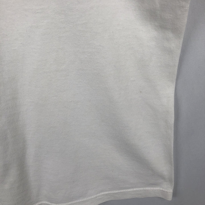 90'S Adidas BASKETBALL sports print T-shirt, made in Canada, men's size M equivalent, vintage. cotton white type Vintage Second Hand