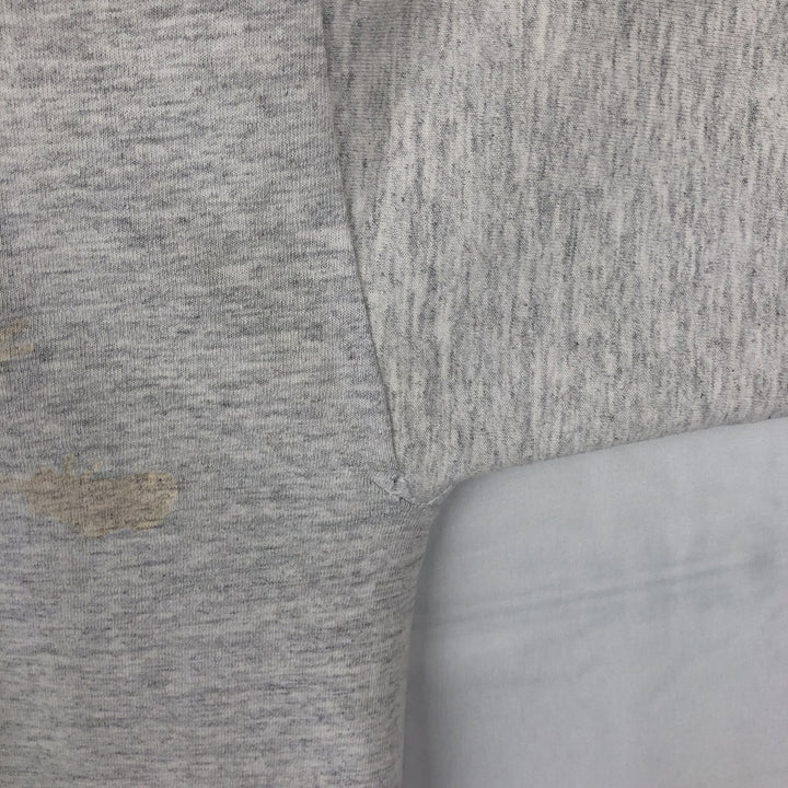 90'S Nike AIR JORDAN logo print T-shirt, silver tag, made in USA, men's size L equivalent, vintage. cotton gray type Vintage Second Hand