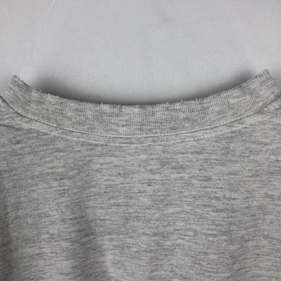 90'S Nike AIR JORDAN logo print T-shirt, silver tag, made in USA, men's size L equivalent, vintage. cotton gray type Vintage Second Hand