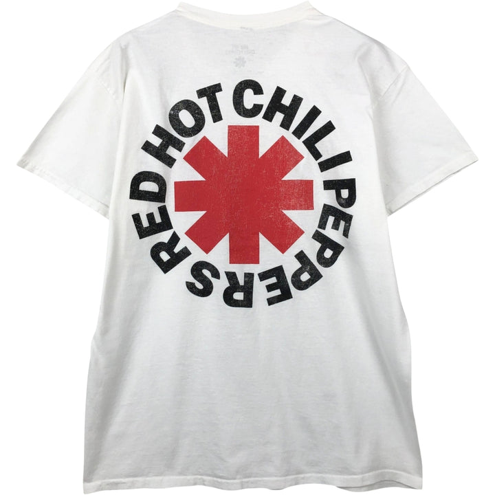 RED HOT CHILI PEPPERS Red Hot Chili Peppers Band T-shirt Band T Men's L size cotton white type Vintage Second Hand