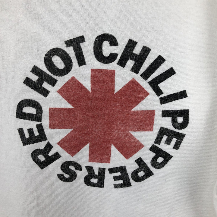 RED HOT CHILI PEPPERS Red Hot Chili Peppers Band T-shirt Band T Men's L size cotton white type Vintage Second Hand