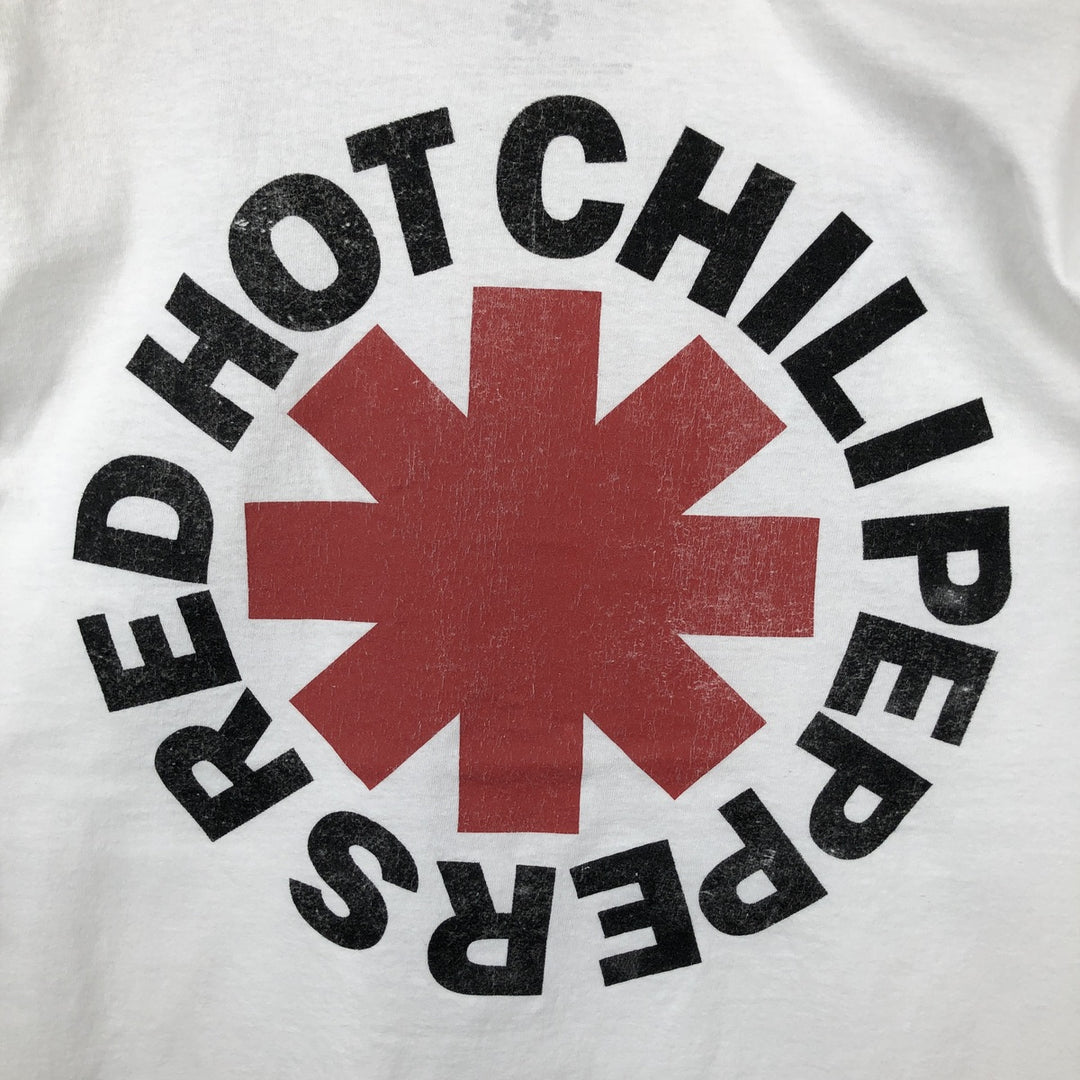 RED HOT CHILI PEPPERS Red Hot Chili Peppers Band T-shirt Band T Men's L size cotton white type Vintage Second Hand