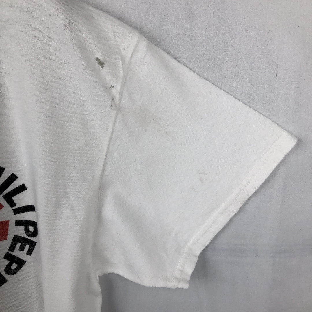 RED HOT CHILI PEPPERS Red Hot Chili Peppers Band T-shirt Band T Men's L size cotton white type Vintage Second Hand