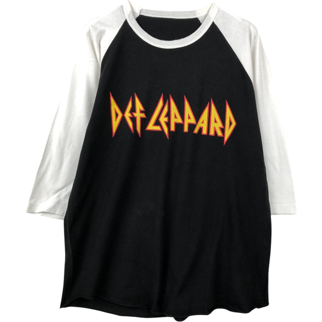DEF LEPPARD Def Leppard Band T-shirt Band T Men's XL size unclear black type Vintage Second Hand
