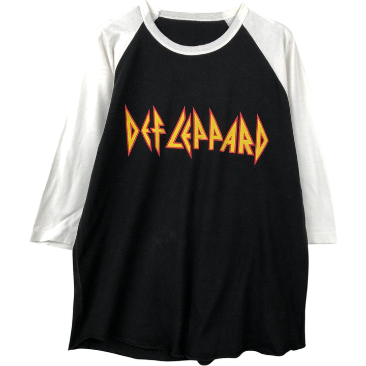 DEF LEPPARD Def Leppard Band T-shirt Band T Men's XL size unclear black type Vintage Second Hand