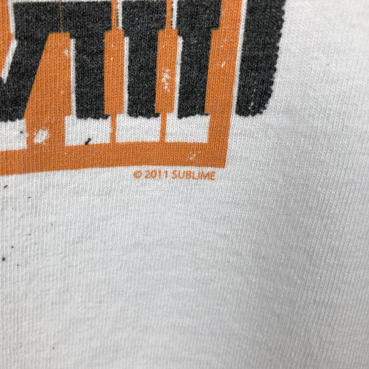 ALSTYLE SUBLIME 3/4 Sleeve Raglan Band T-Shirt (Men's Size S) cotton white type Vintage Second Hand
