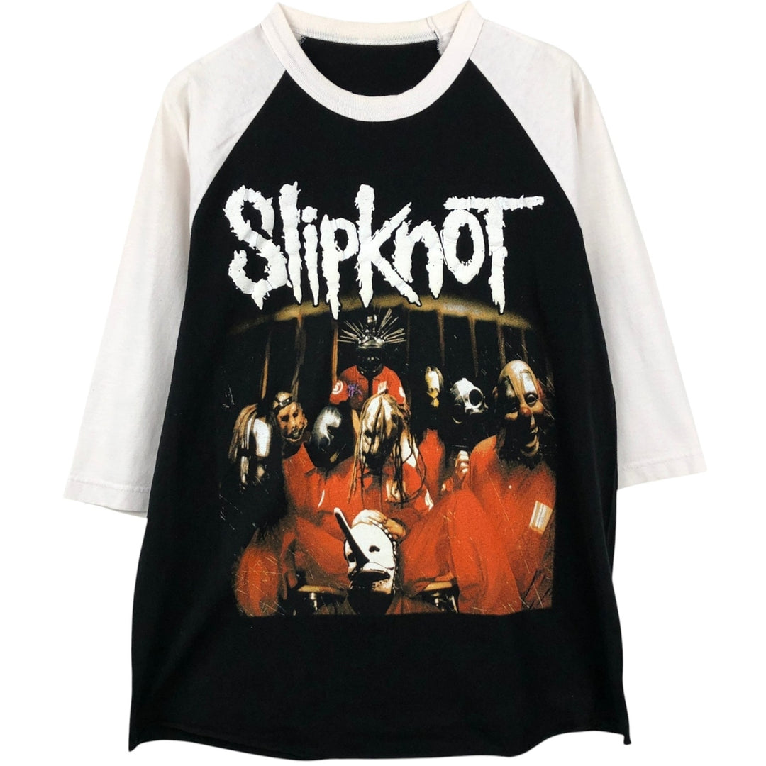Slipknot 3/4 Sleeve Band T-Shirt (Men's XL equivalent) unclear black type Vintage Second Hand