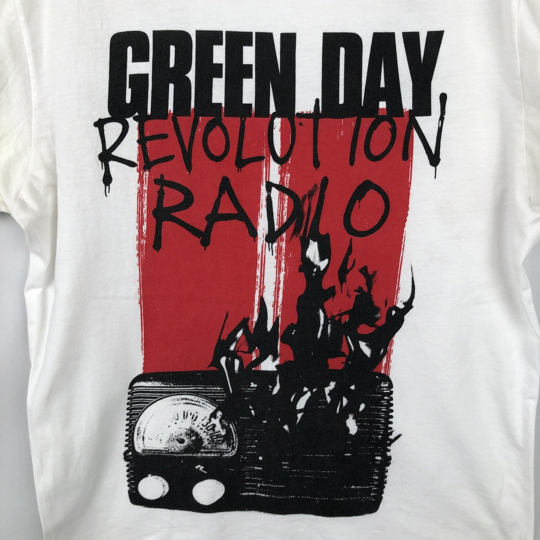 GREEN DAY Green Day Band T-shirt Band T Men's XL size unclear white type Vintage Second Hand