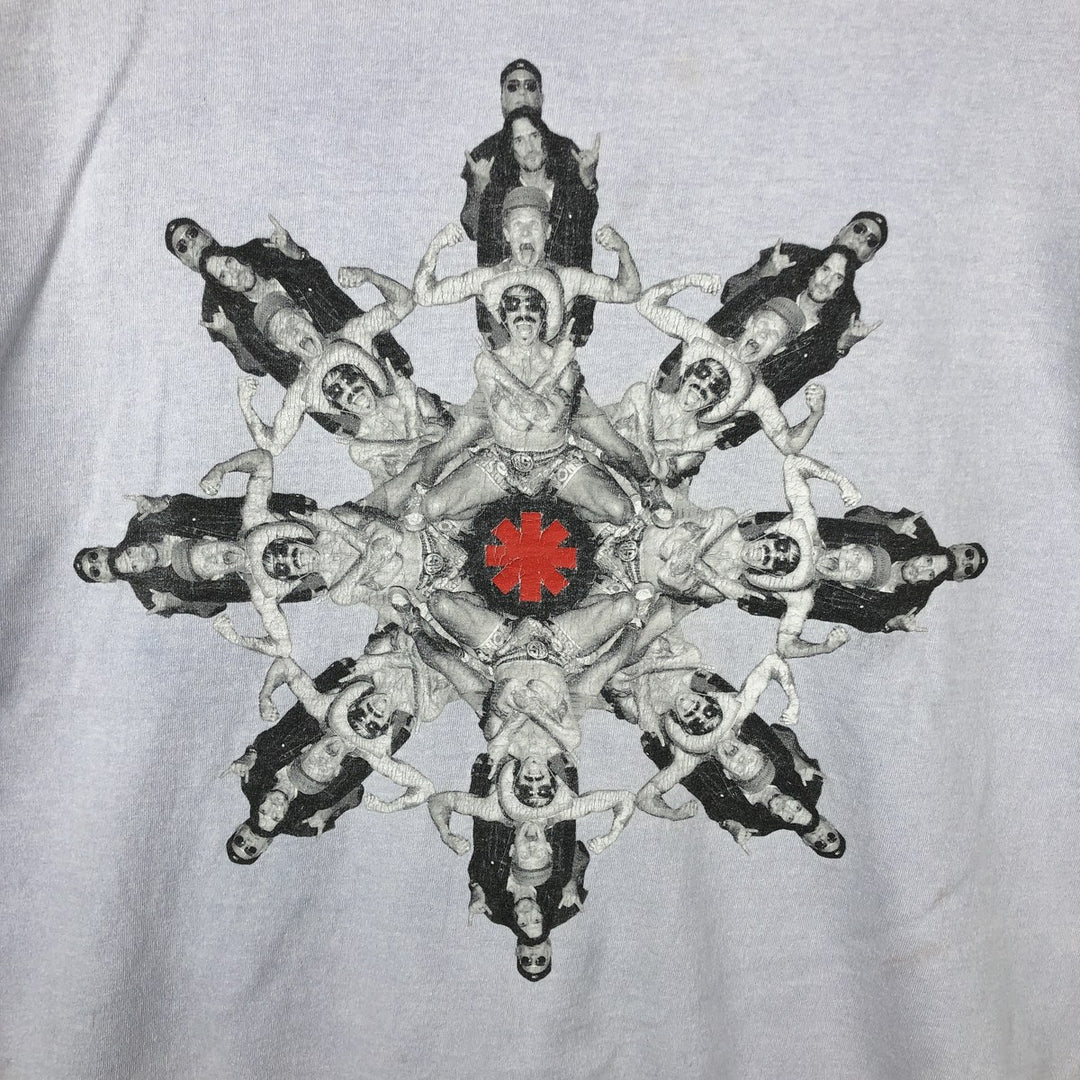 RED HOT CHILI PEPPERS Red Hot Chili Peppers Band T-shirt Band T Men's XL equivalent cotton Purple type blue-purple Vintage Second Hand