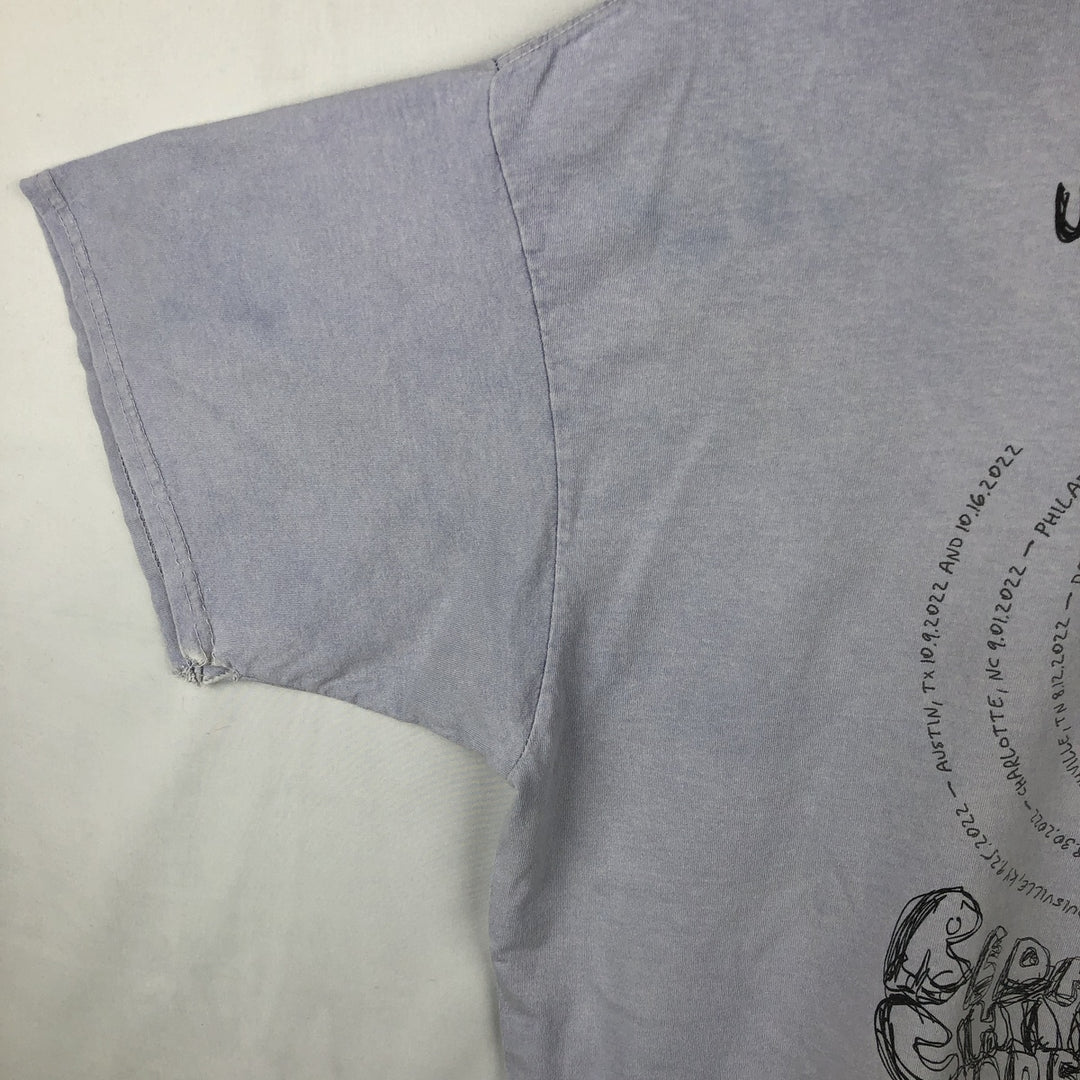 RED HOT CHILI PEPPERS Red Hot Chili Peppers Band T-shirt Band T Men's XL equivalent cotton Purple type blue-purple Vintage Second Hand