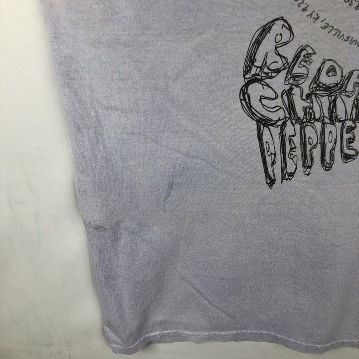RED HOT CHILI PEPPERS Red Hot Chili Peppers Band T-shirt Band T Men's XL equivalent cotton Purple type blue-purple Vintage Second Hand
