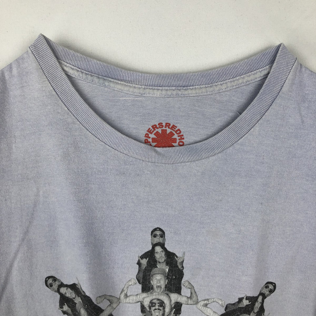 RED HOT CHILI PEPPERS Red Hot Chili Peppers Band T-shirt Band T Men's XL equivalent cotton Purple type blue-purple Vintage Second Hand