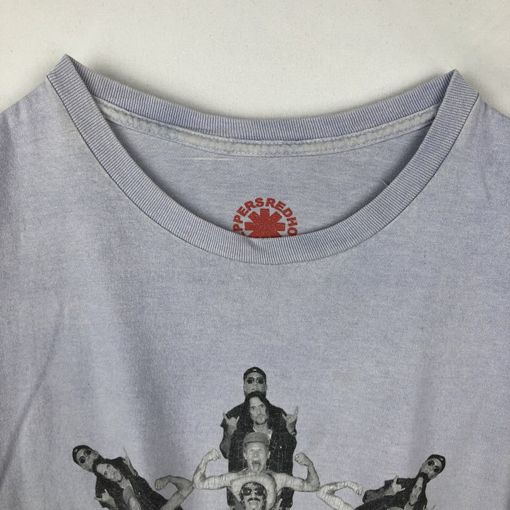 RED HOT CHILI PEPPERS Red Hot Chili Peppers Band T-shirt Band T Men's XL equivalent cotton Purple type blue-purple Vintage Second Hand