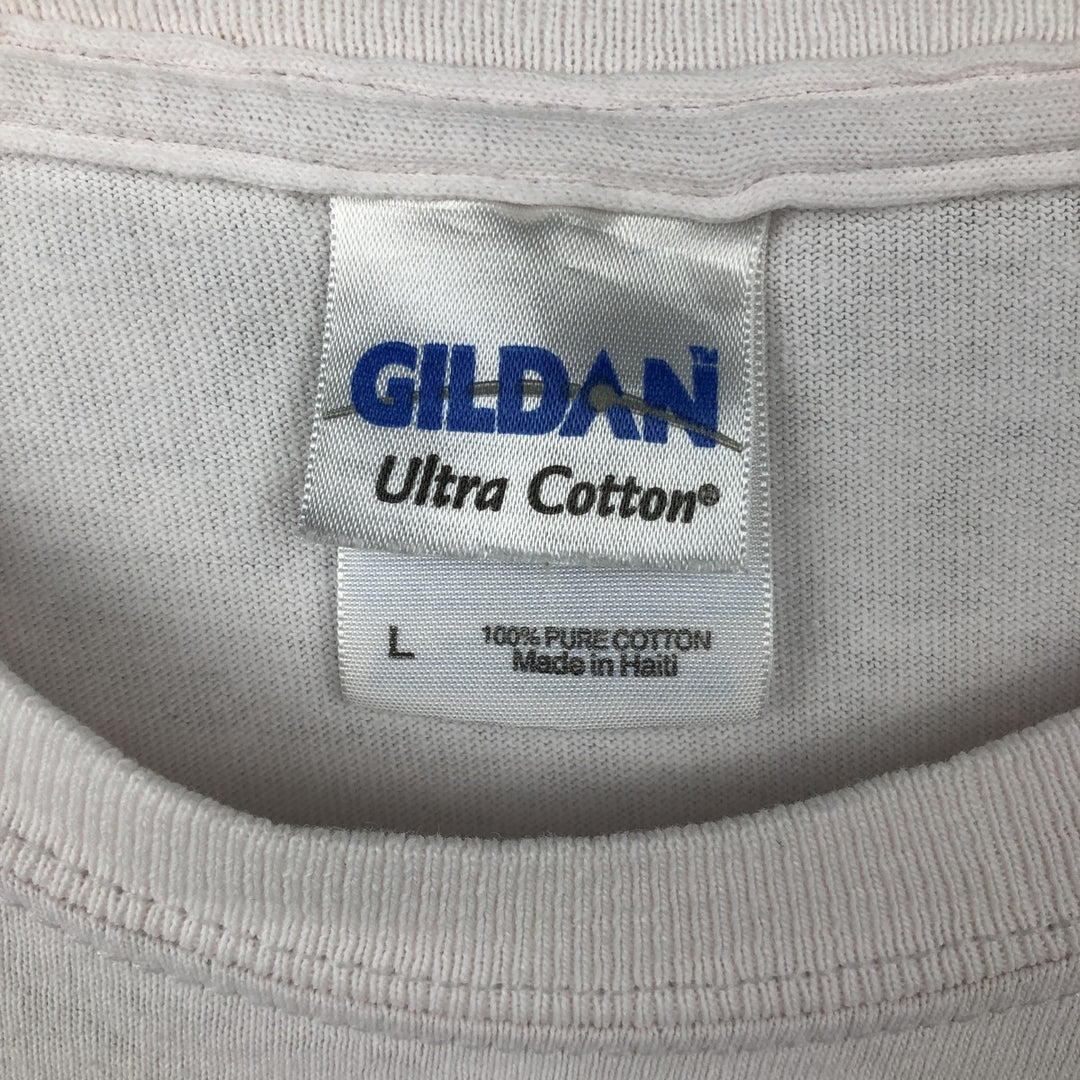 00'S Gildan LED ZEPPELIN Band T-shirt, Men's L size cotton pink type Vintage Second Hand