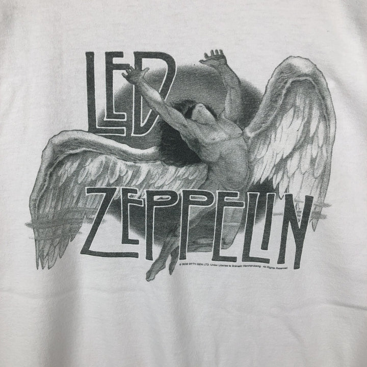 00'S Gildan LED ZEPPELIN Band T-shirt, Men's L size cotton pink type Vintage Second Hand