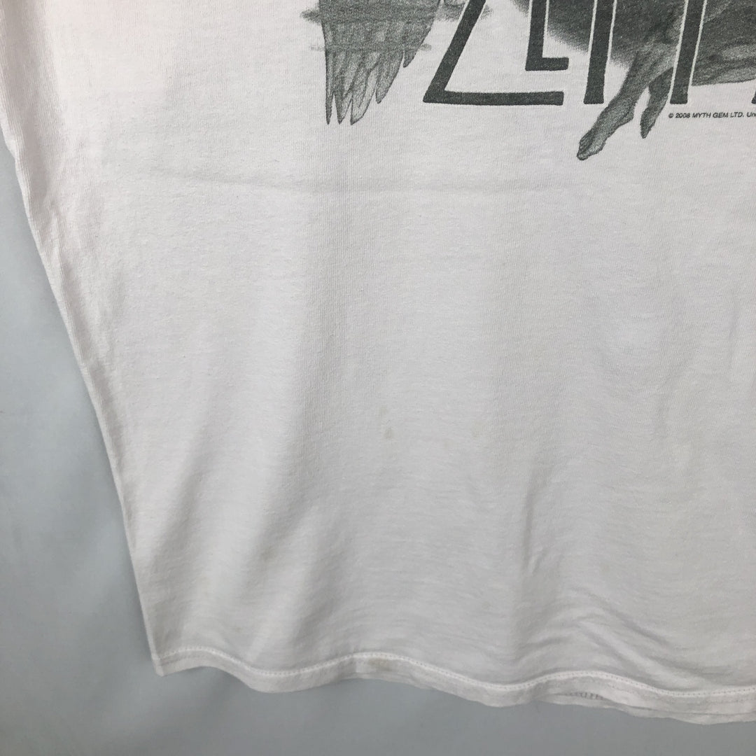 00'S Gildan LED ZEPPELIN Band T-shirt, Men's L size cotton pink type Vintage Second Hand