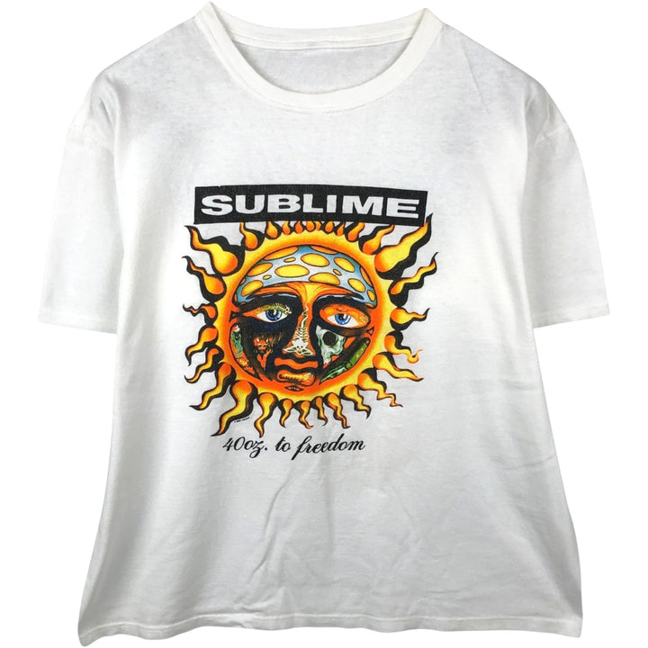 2000'S SUBLIME band t-shirt, men's size XL equivalent. unclear white type Vintage Second Hand