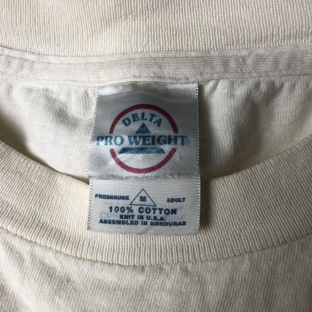 90'S Delta Aerosmith Fire Pattern Band T-Shirt, Men's Size M (Equivalent), Vintage cotton white type Vintage Second Hand