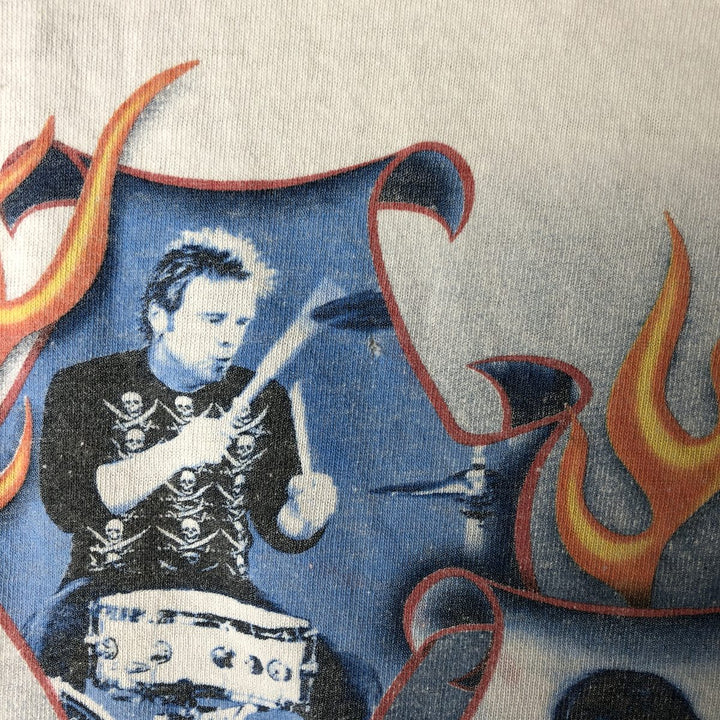 90'S Delta Aerosmith Fire Pattern Band T-Shirt, Men's Size M (Equivalent), Vintage cotton white type Vintage Second Hand