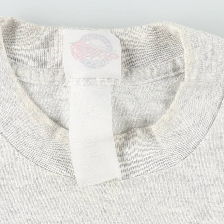 90'S HANK Aaron ORIGINALS MLB Baltimore Orioles sports print T-shirt, men's size M equivalent, vintage. unclear gray type Vintage Second Hand