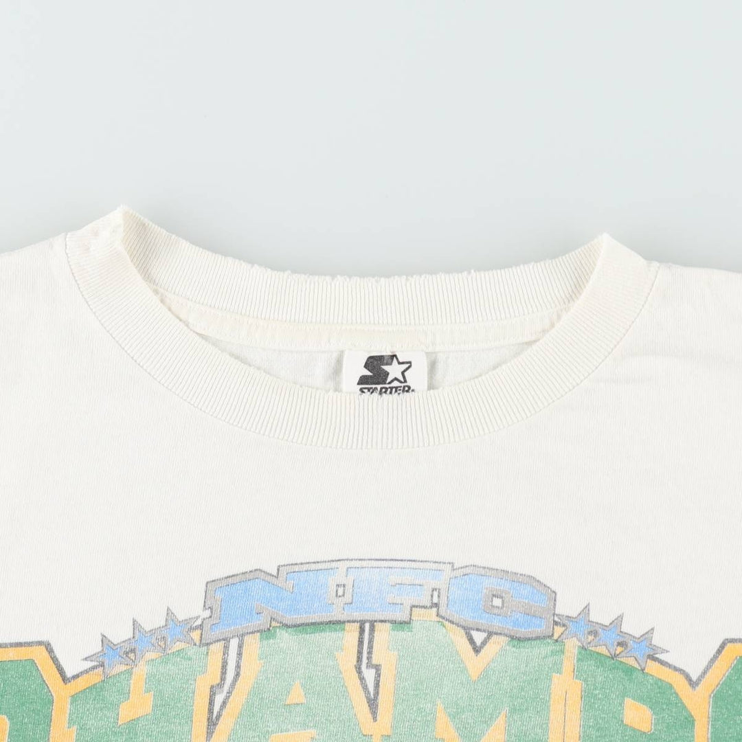 90'S Starter NFL Green Bay Packers SUPER BOWL XXXII Sports Print T-Shirt, Made in USA, Men's XL equivalent. cotton white type Vintage Second Hand
