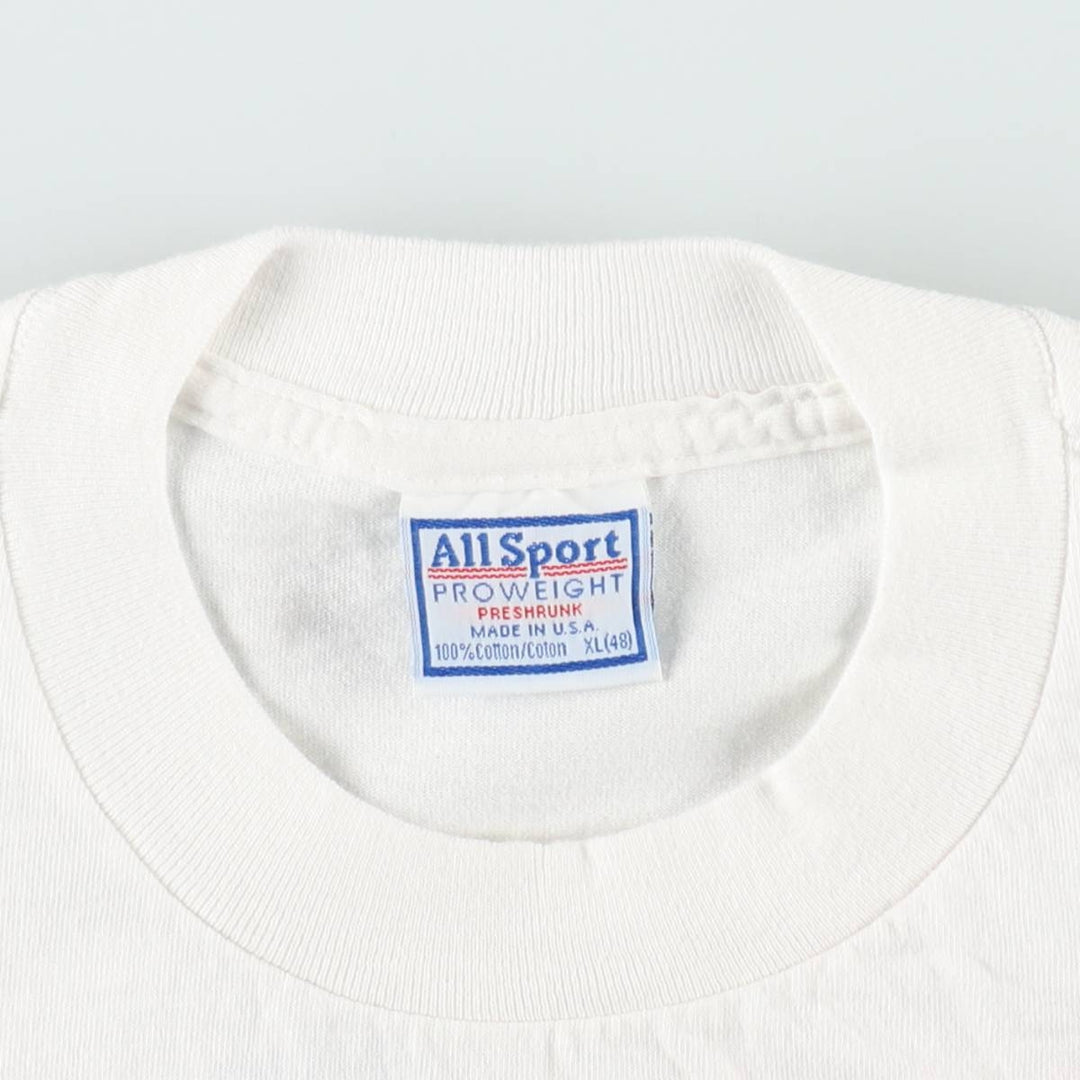 90'S All Sport USSOCCER (United States Soccer Federation) Sports Print T-Shirt, Made in USA, Men's XL (approx.) Vintage cotton white type Vintage Second Hand
