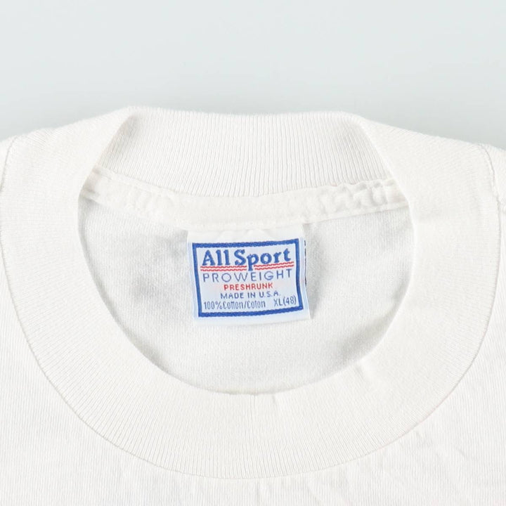 90'S All Sport USSOCCER (United States Soccer Federation) Sports Print T-Shirt, Made in USA, Men's XL (approx.) Vintage cotton white type Vintage Second Hand