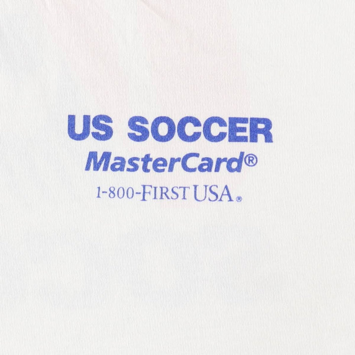 90'S All Sport USSOCCER (United States Soccer Federation) Sports Print T-Shirt, Made in USA, Men's XL (approx.) Vintage cotton white type Vintage Second Hand