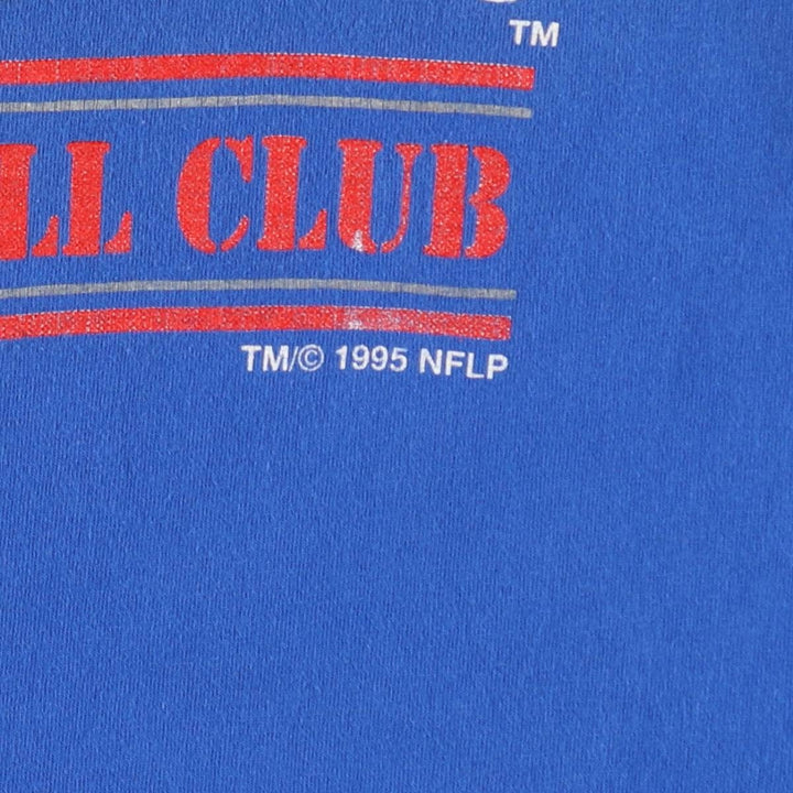 90'S LOGO ATHLETIC NFL New England Patriots Sports Print T-Shirt, Made in USA, Men's Size L (approx.), Vintage cotton blue type Vintage Second Hand