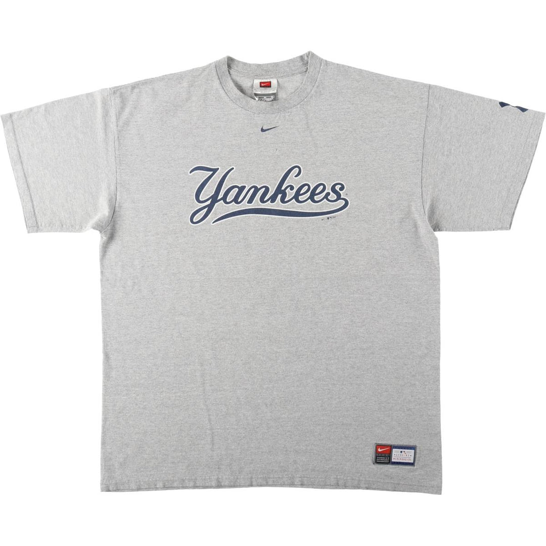 ~2000'S Nike Team MLB New York Yankees Logo Print T-Shirt, Men's Size XL cotton gray type Vintage Second Hand
