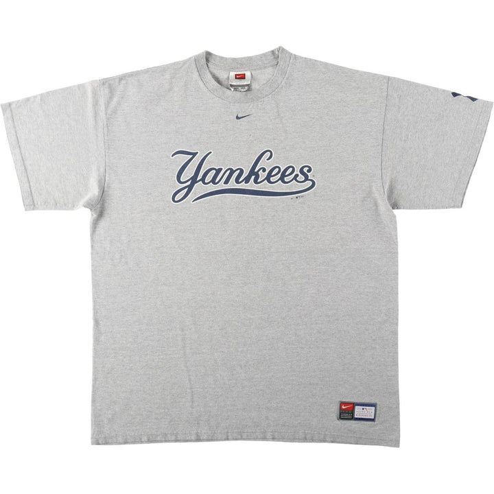 ~2000'S Nike Team MLB New York Yankees Logo Print T-Shirt, Men's Size XL cotton gray type Vintage Second Hand