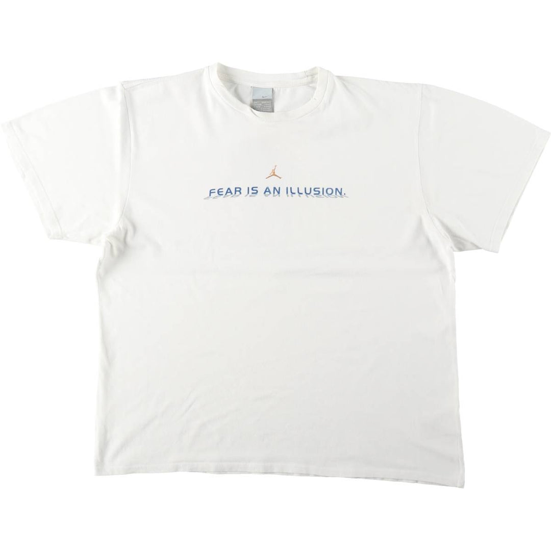 2000'S Nike Michael Jordan sports print T-shirt, men's size L (approx.) cotton white type Vintage Second Hand