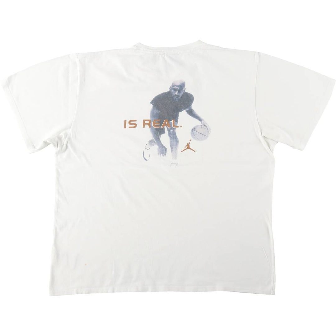 2000'S Nike Michael Jordan sports print T-shirt, men's size L (approx.) cotton white type Vintage Second Hand