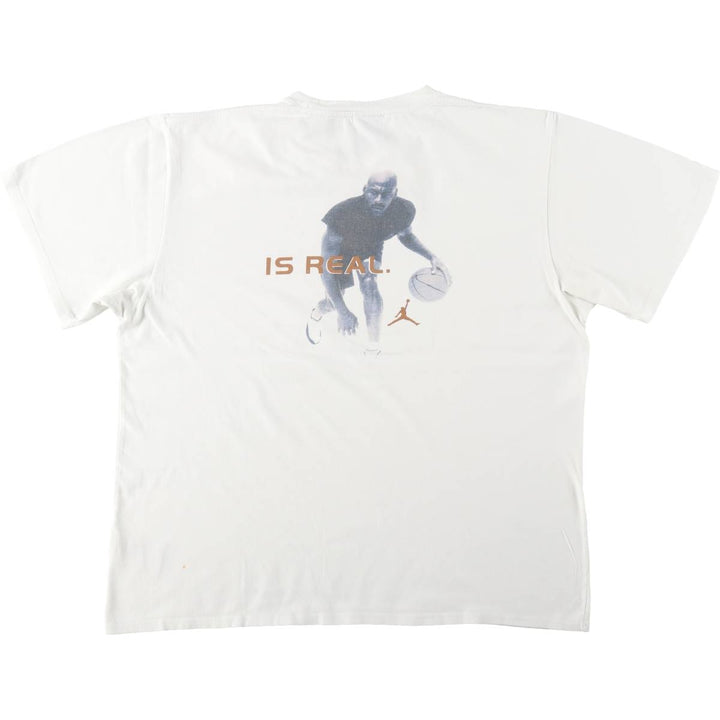 2000'S Nike Michael Jordan sports print T-shirt, men's size L (approx.) cotton white type Vintage Second Hand