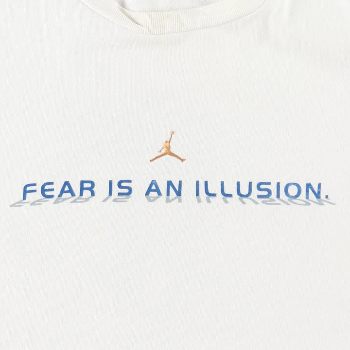 2000'S Nike Michael Jordan sports print T-shirt, men's size L (approx.) cotton white type Vintage Second Hand