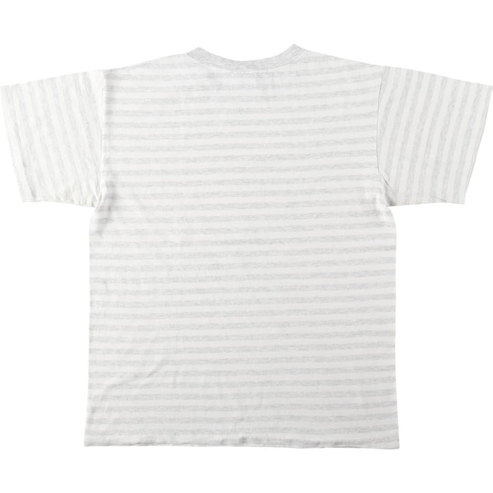 90'S TRENCH MLB Baltimore Orioles Striped Pattern Logo Print T-Shirt, Made in USA, Men's Size L (approx.), Vintage, Short Sleeve cotton white type Vintage Second Hand