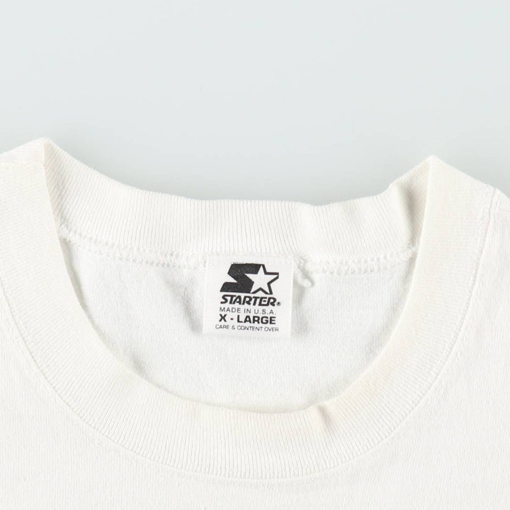 90'S Starter NBA Chicago Bulls sports print T-shirt, Made in USA, Men's XL equivalent, Vintage cotton white type Vintage Second Hand
