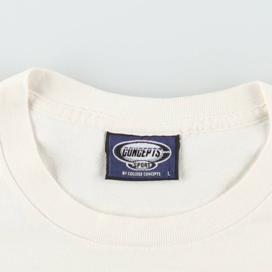 90'S CONCEPTS SPORT NBA Los Angeles Lakers Logo Print T-Shirt, Made in Canada, Men's Size L (approx.), Vintage cotton pale white type Vintage Second Hand