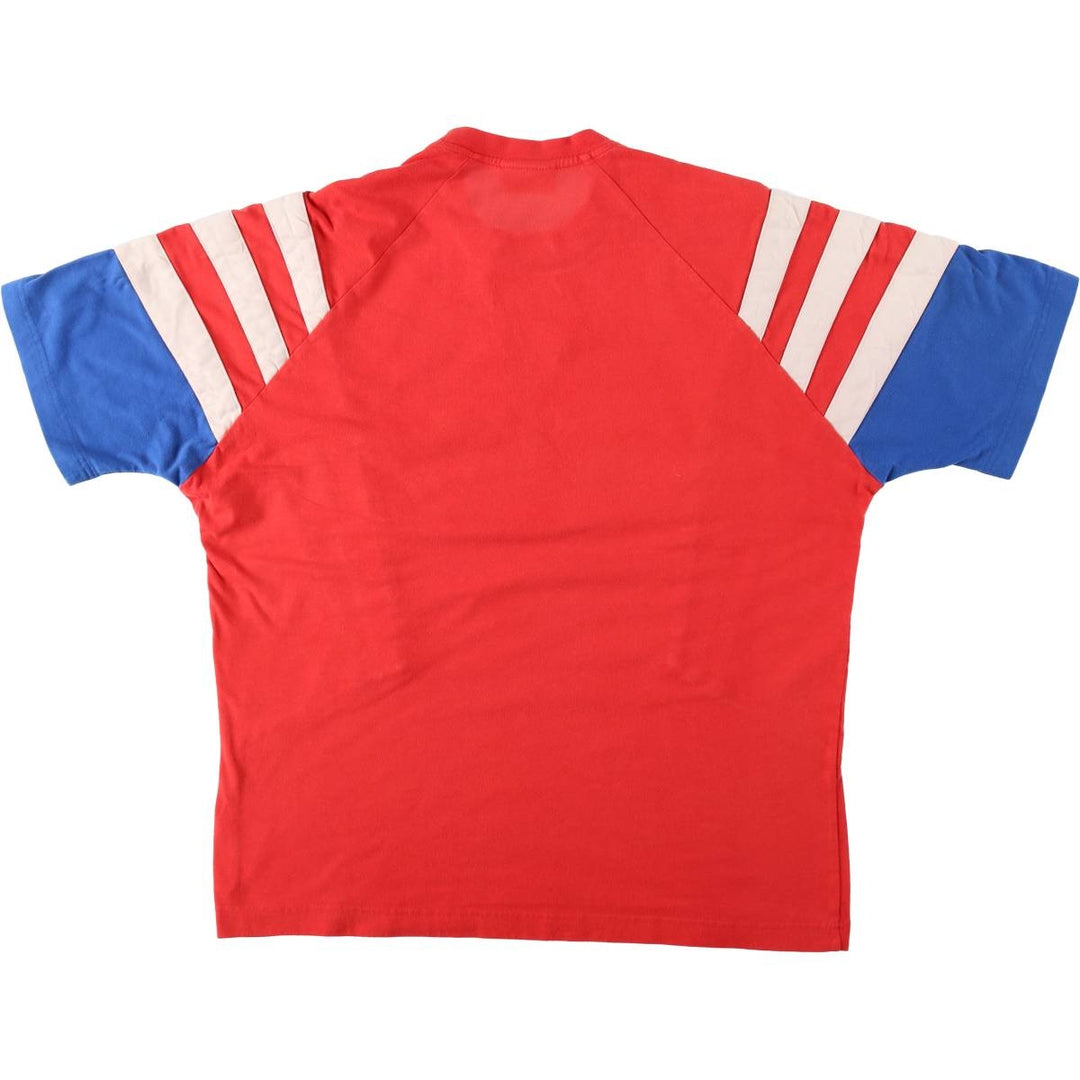 80s-90'S Adidas Bundesliga Bayern Munich sports t-shirt, men's size L (approx.) cotton red type Vintage Second Hand