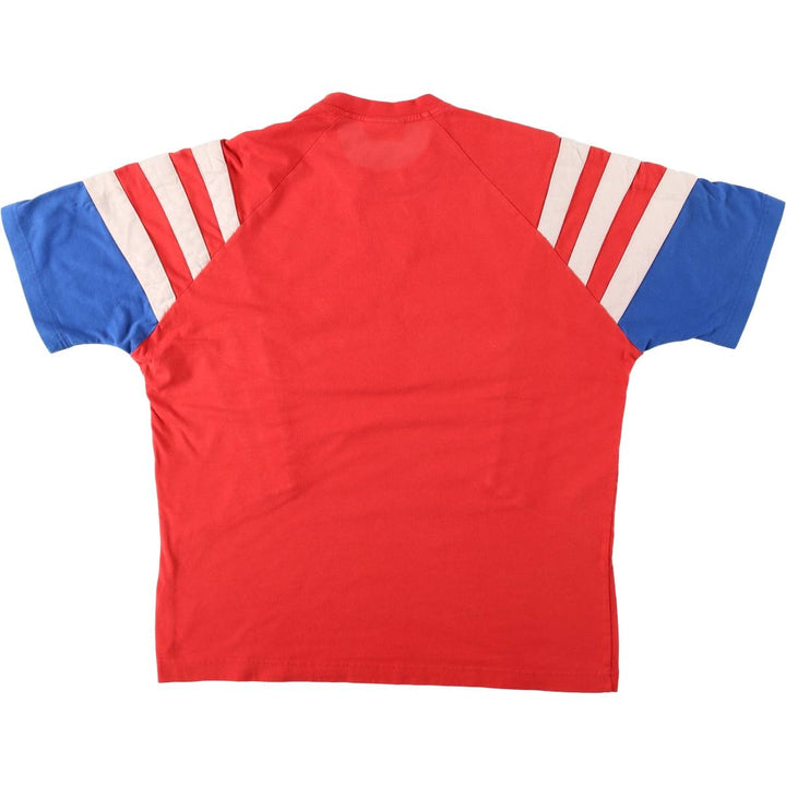 80s-90'S Adidas Bundesliga Bayern Munich sports t-shirt, men's size L (approx.) cotton red type Vintage Second Hand