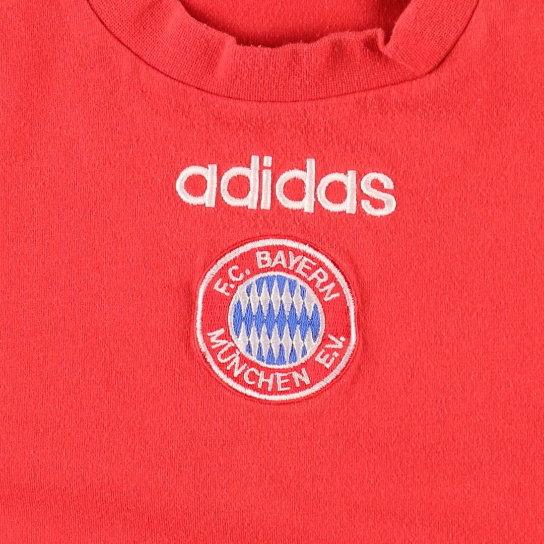 80s-90'S Adidas Bundesliga Bayern Munich sports t-shirt, men's size L (approx.) cotton red type Vintage Second Hand
