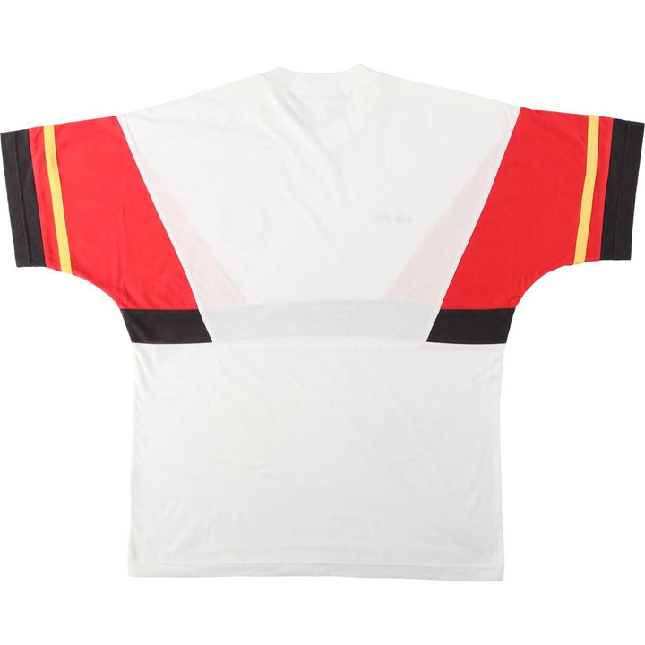 80s-90'S Adidas Germany National Team Sports T-Shirt, Men's XL equivalent, Vintage unclear white type Vintage Second Hand