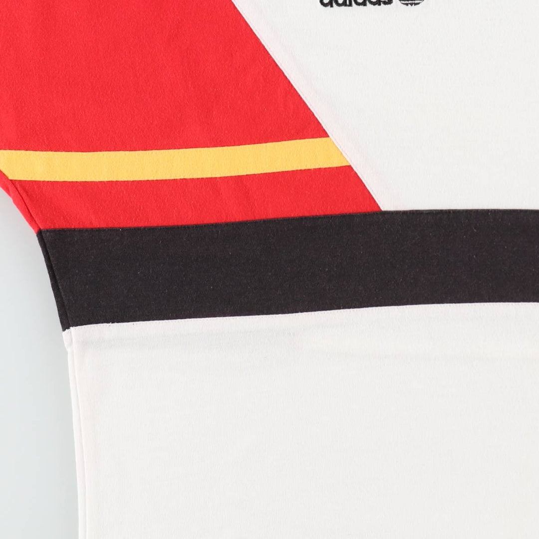 80s-90'S Adidas Germany National Team Sports T-Shirt, Men's XL equivalent, Vintage unclear white type Vintage Second Hand