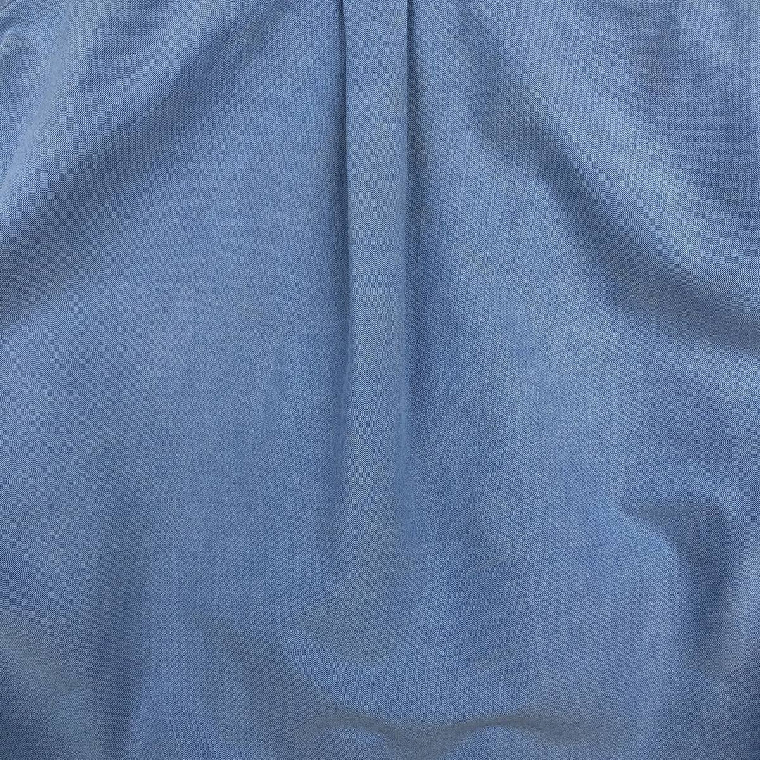 Ralph Lauren short sleeve button down shirt, men's size L cotton blue type Vintage Second Hand