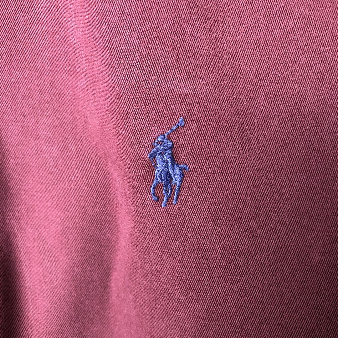 Ralph Lauren BLAKE short sleeve button down shirt, men's size M cotton Red type red-purple Vintage Second Hand